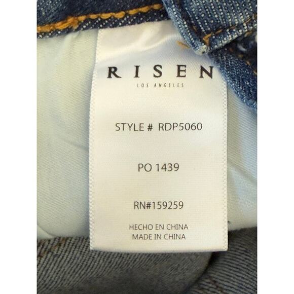 Risen Jeans Womens High Rise Crossover Tapered Jeans Size 5/27 - Picture 11 of 12